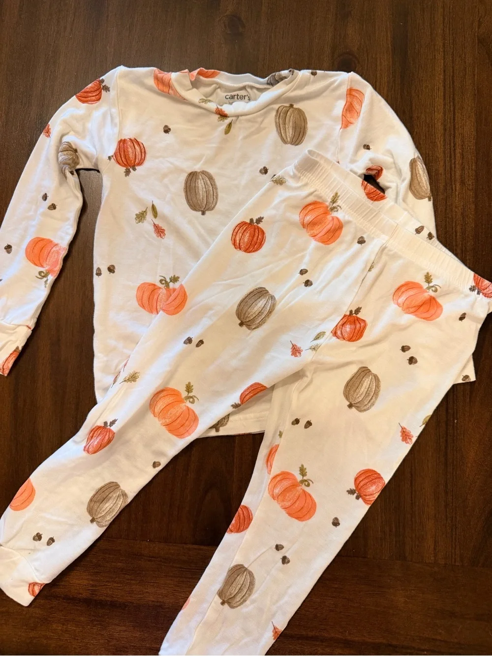 Carter's Fall Pumpkin Pajama Set